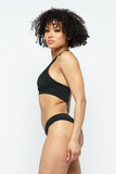 REBELLA BALI VACAY HALTER CUT-OUT MONOKINI, BLACK- CUT OUT SIDE VIEW