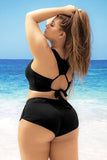 Beachside Racerback & Boy Shorts Bikini - Black