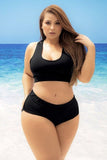 Beachside Racerback & Boy Shorts Bikini - Black