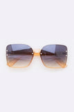 Cabana Rimless Square Sunglasses