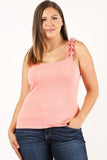 Just Peachy Ruffle Strap Tank