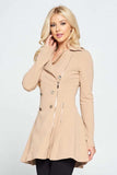 London Flared Blazer Dress - Taupe