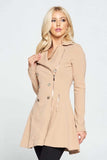 London Flared Blazer Dress - Taupe